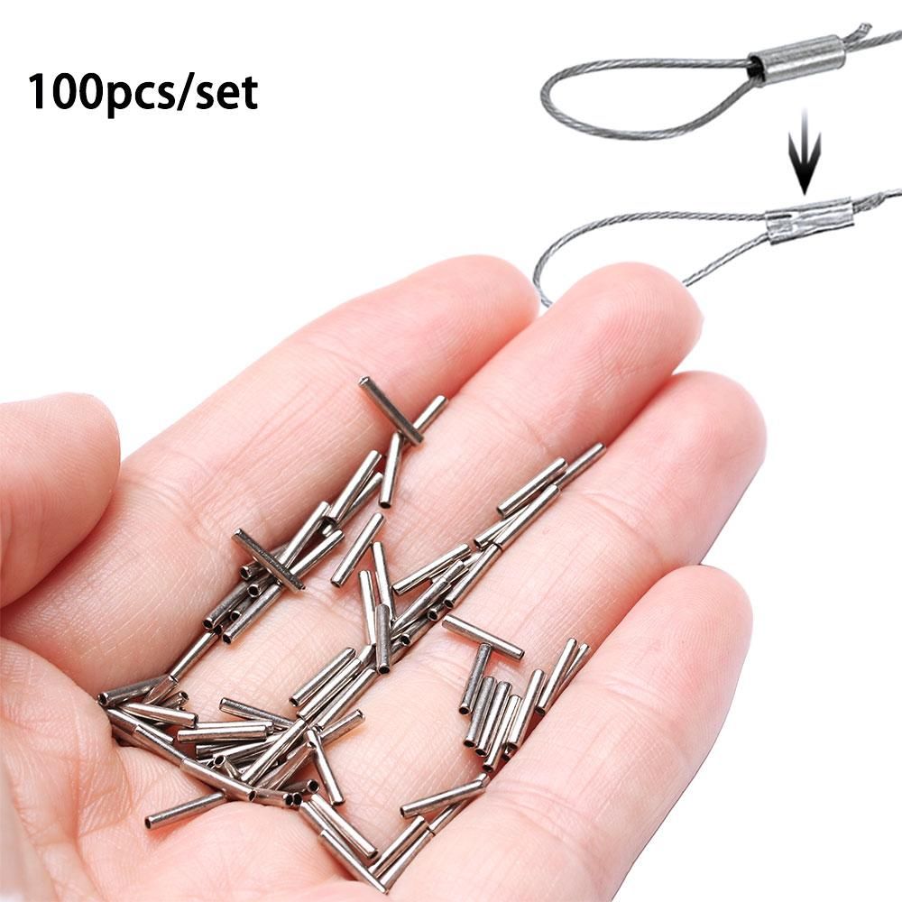 Baitcasting Reel - 100Pcs Round Silver Copper Fishing Tube