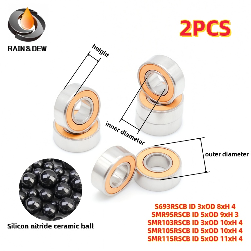 Spinning Reel - 2PCS Miniature Ball Bearing 3x8x4 3x10x4